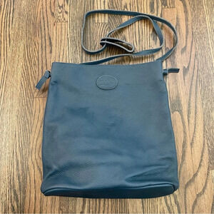 Vintage M.I.L.A Los Angeles Marine Blue Leather Crossbody Shoulder Bag